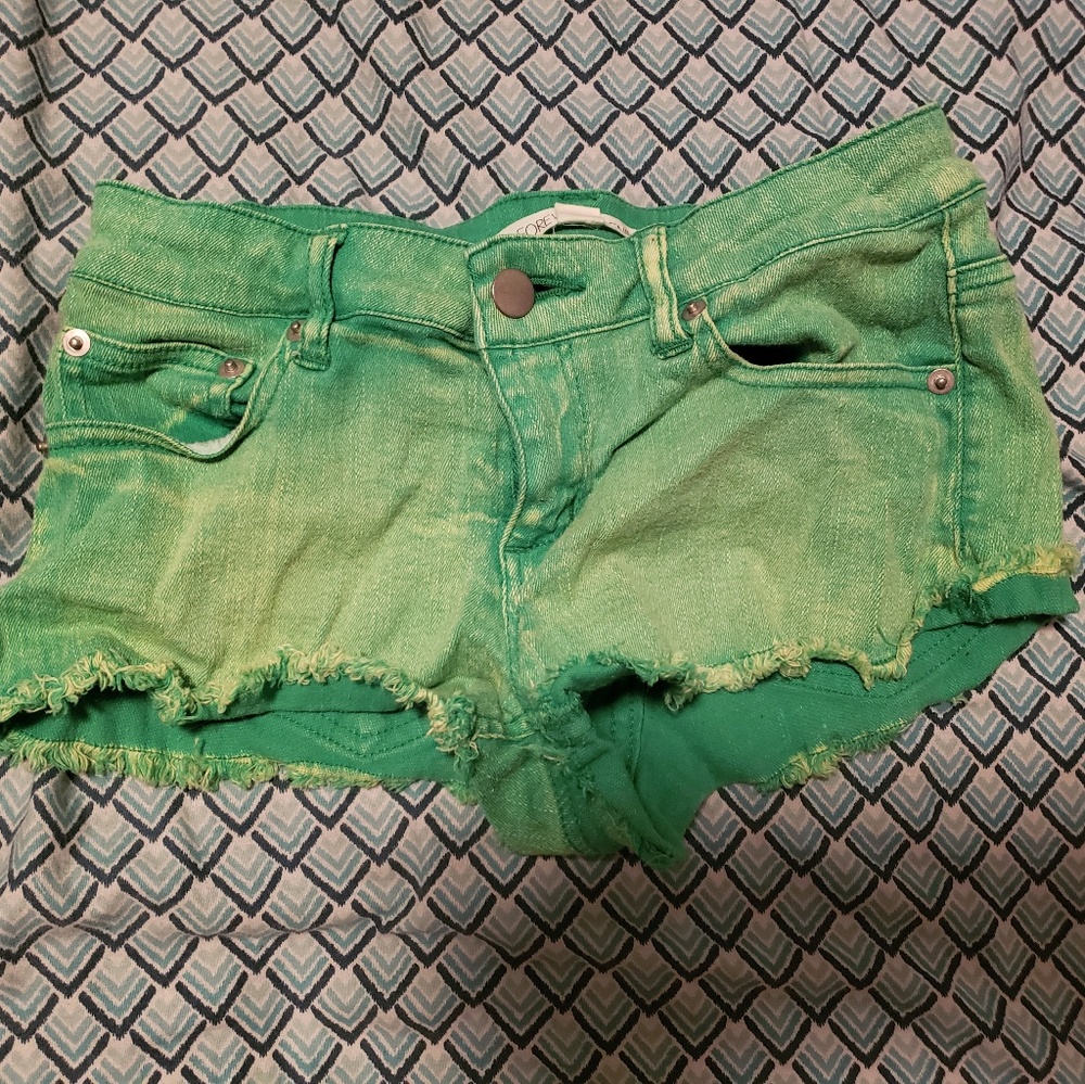 Forever 21 Green jean shorts